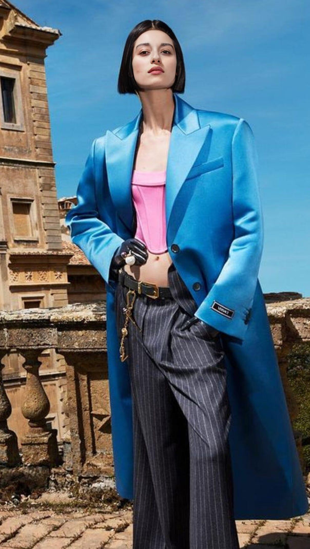Satin-Top im Korsett-Stil
