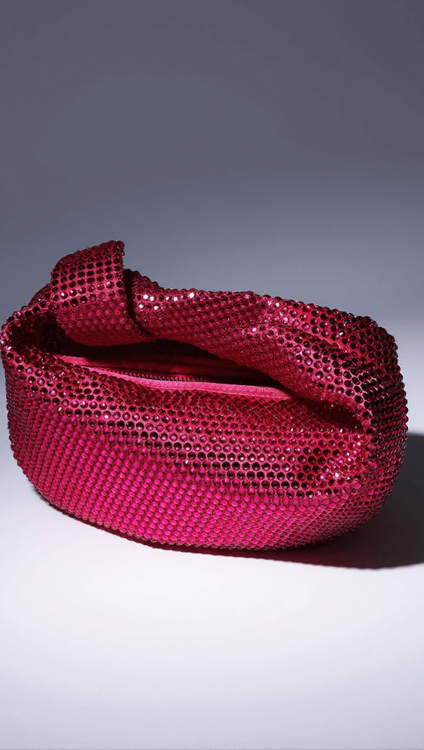 AIIZIE CIARA EMBELLISHED TOTE BAG IN HOT PINK - product image