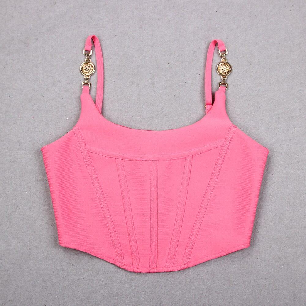 Satin-Top im Korsett-Stil