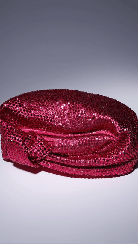 CIARA EMBELLISHED TOTE BAG IN HOT PINK