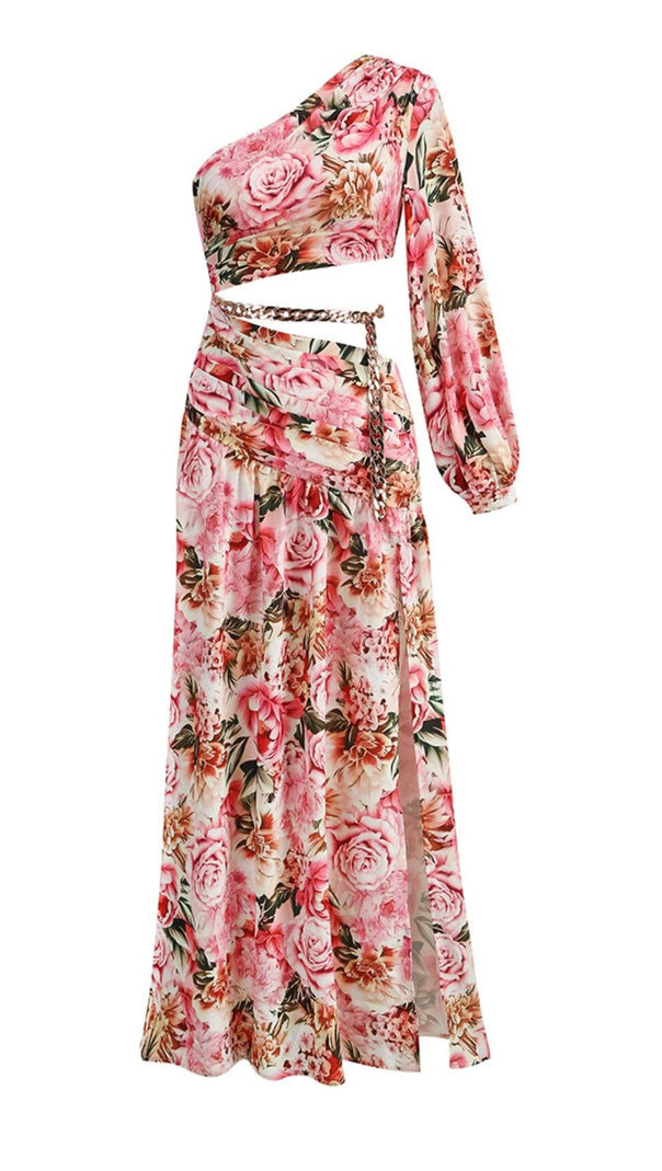 AIIZIE FLORAL PRINT ONE SHOULDER MAXI DRESS - product image