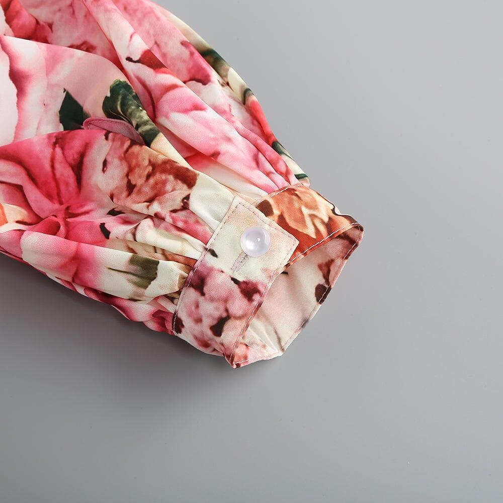 AIIZIE FLORAL PRINT ONE SHOULDER MAXI DRESS - product image
