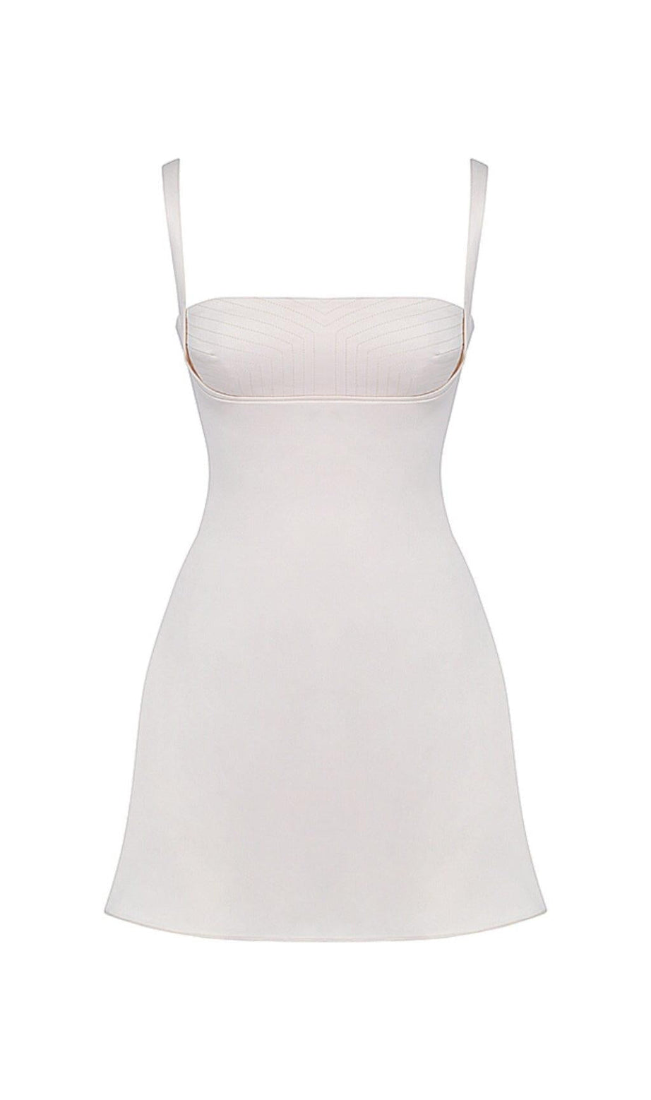 VINTAGE CREAM MINI DRESS
