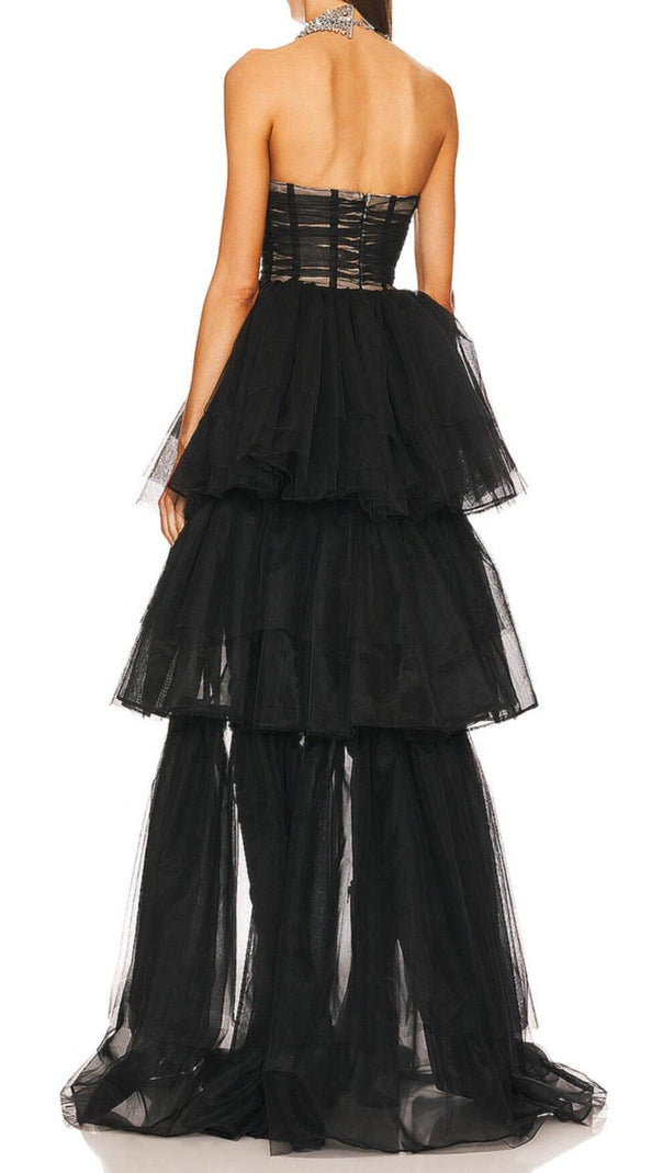 AIIZIE STRAPLESS CORSET TOP TULLE DRESS PAULA GOWN - product image