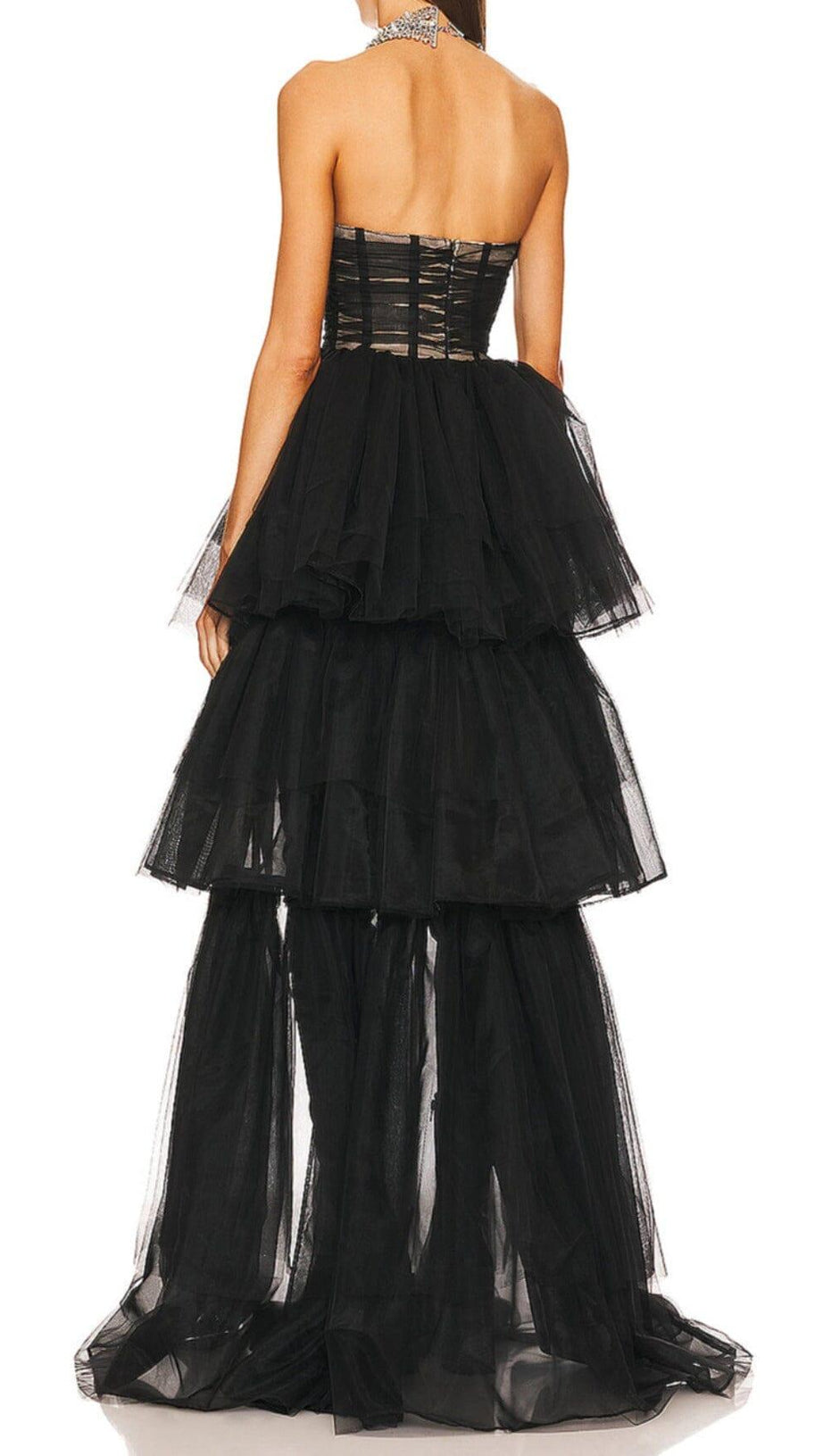 STRAPLESS CORSET TOP TULLE DRESS PAULA GOWN
