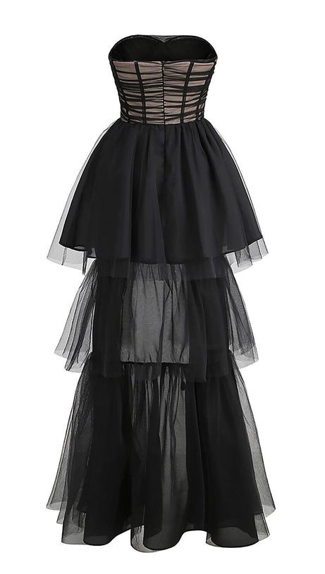STRAPLESS CORSET TOP TULLE DRESS PAULA GOWN