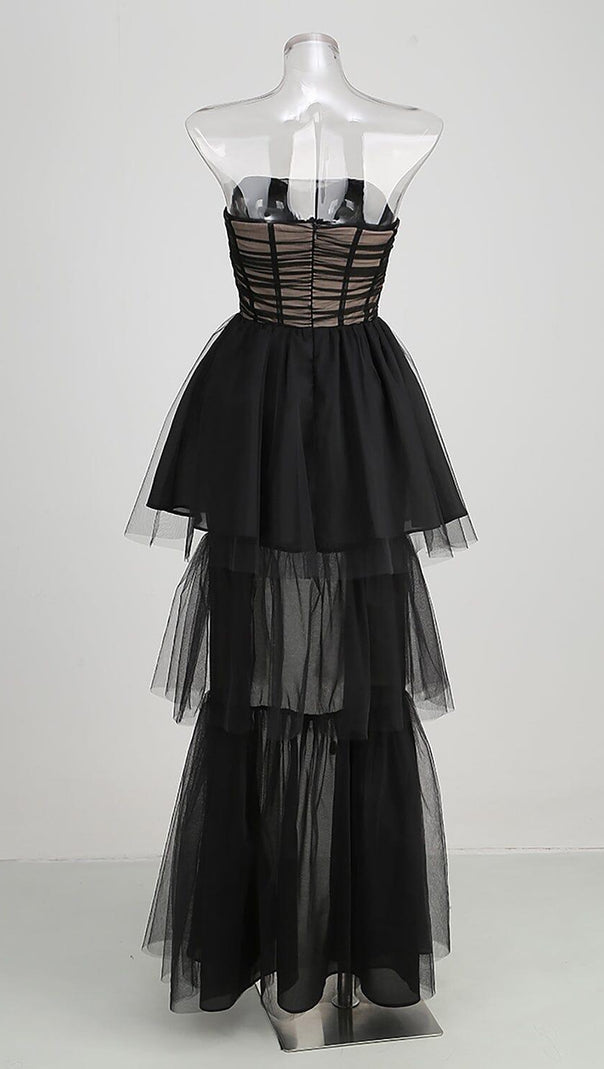 AIIZIE STRAPLESS CORSET TOP TULLE DRESS PAULA GOWN - product image