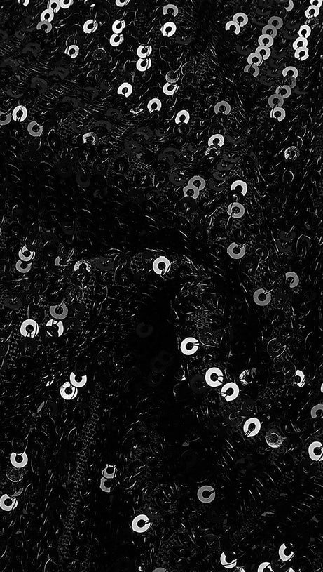 GLÄNZENDES TRÄGERLOSES TOP MIT PAILLETTEN UND GESPLITTETEN RÖCKEN