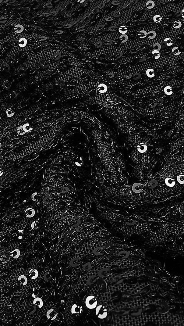 Neckholder-Maxikleid mit glänzenden Pailletten