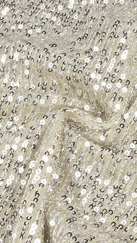 ONE-SHOULDER SEQUINS CUT OUT SPLIT MAXI DRESS