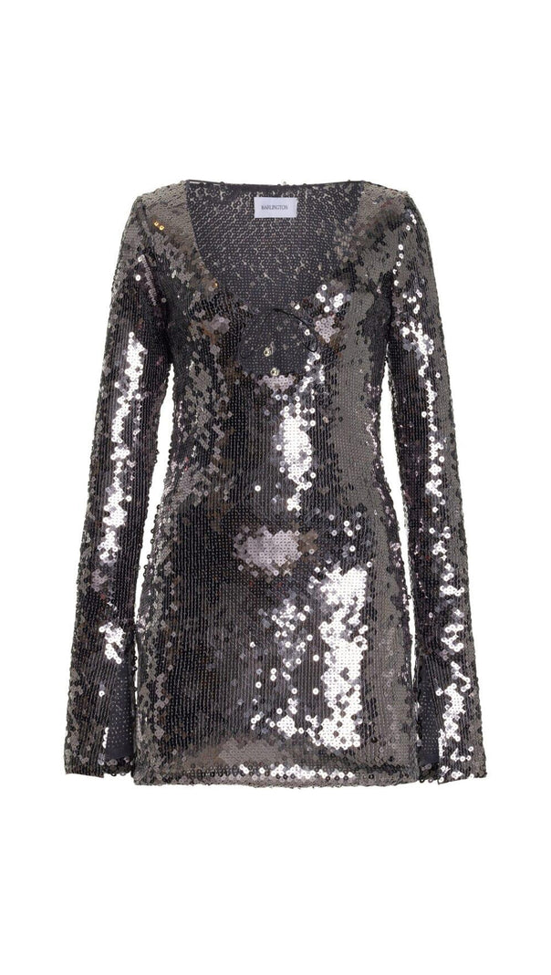 AIIZIE SOLARIA SEQUINED TULLE MINI DRESS - product image