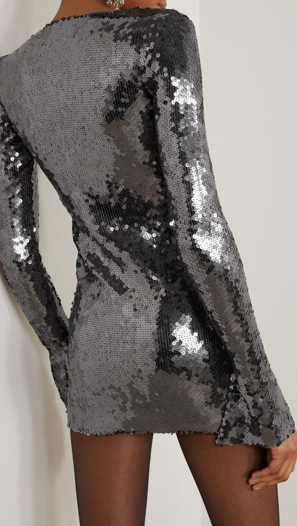 AIIZIE SOLARIA SEQUINED TULLE MINI DRESS - product image