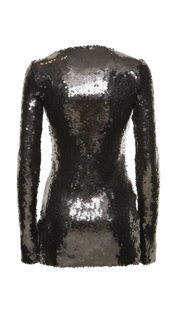 AIIZIE SOLARIA SEQUINED TULLE MINI DRESS - product image