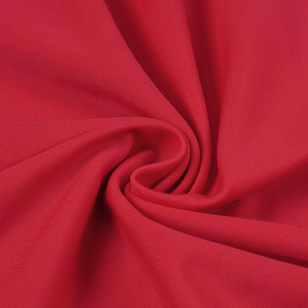 AIIZIE RED PLUNGE-NECK DRAPED GOWN - product image