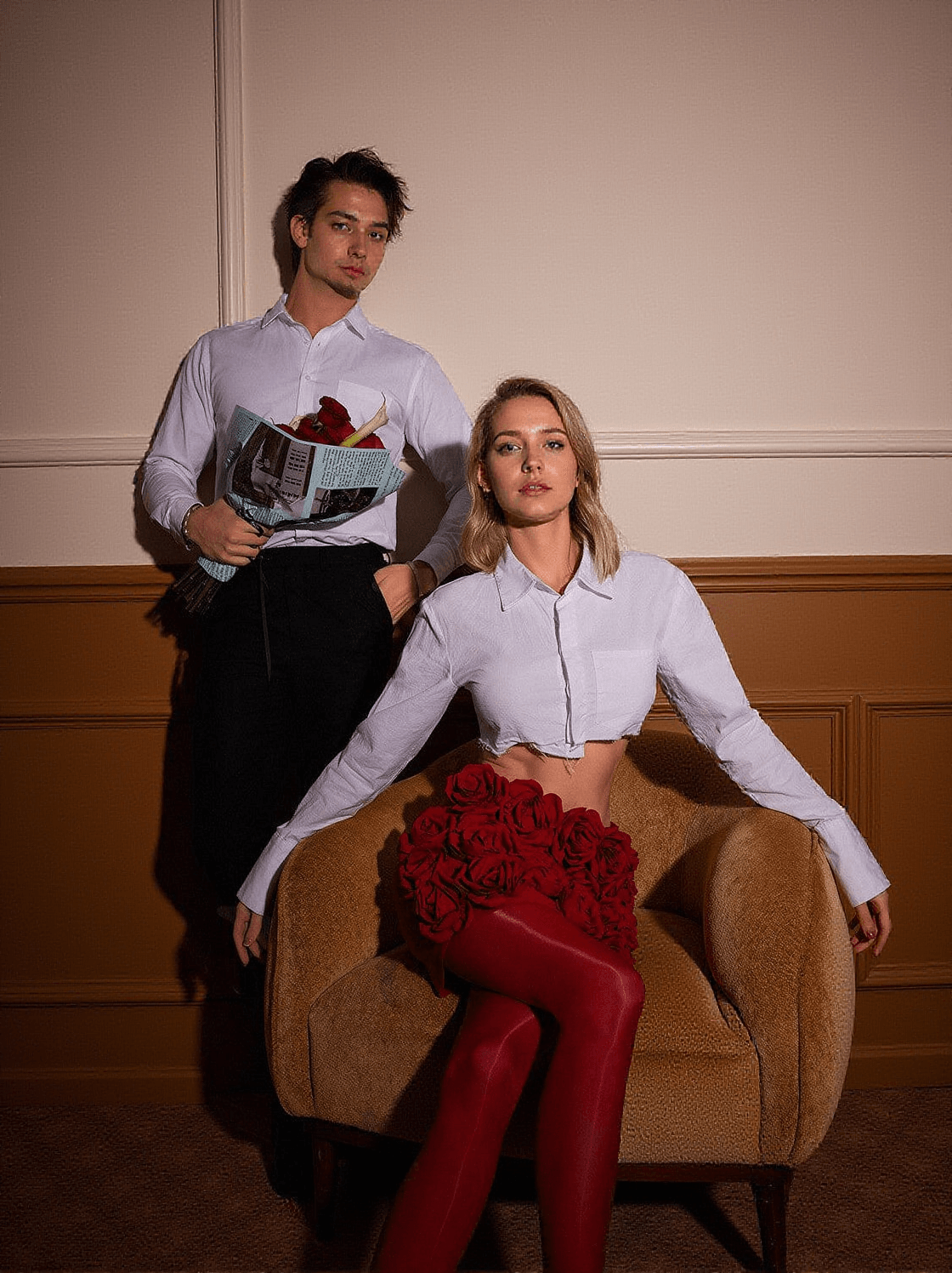 Vihaan – Shorts mit Rosenverzierung