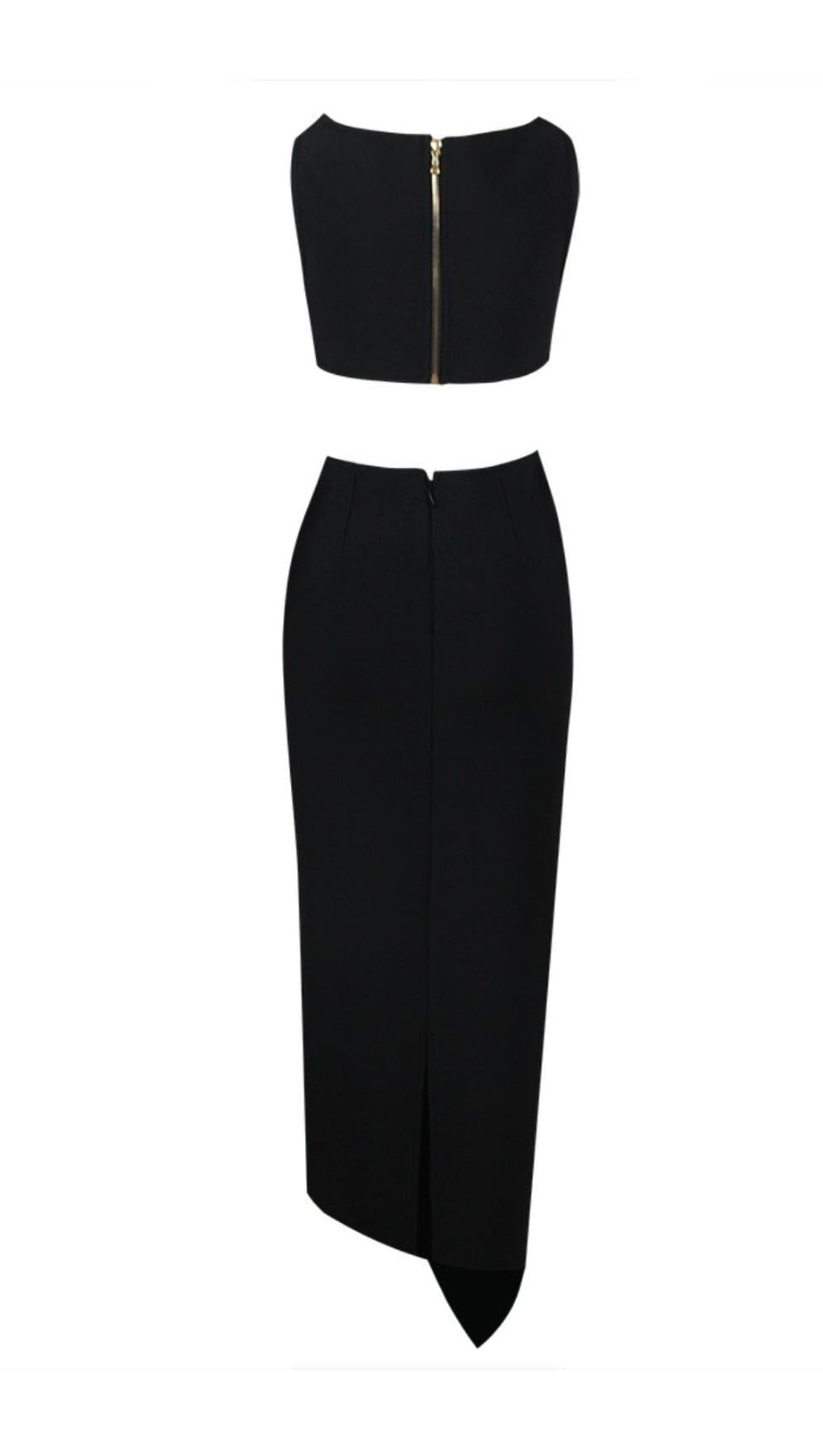 Zweiteiliger Anzug mit Cut-Outs in Schwarz