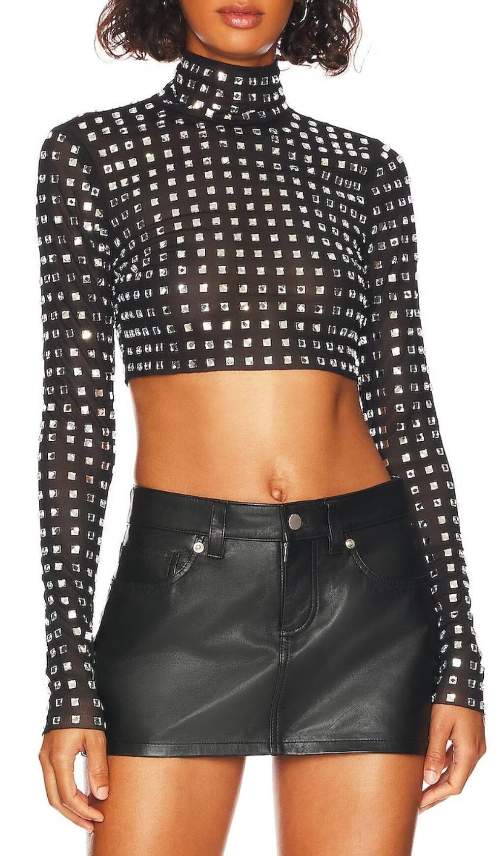 CROP TOP IN SCHWARZ