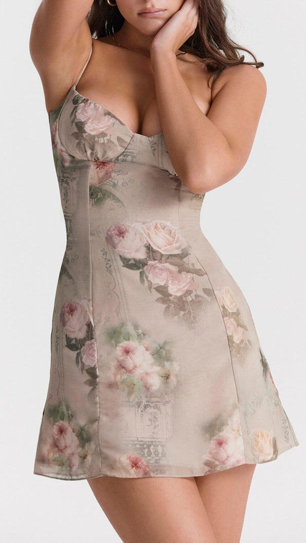 AIIZIE VINTAGE FLORAL MINI DRESS - product image