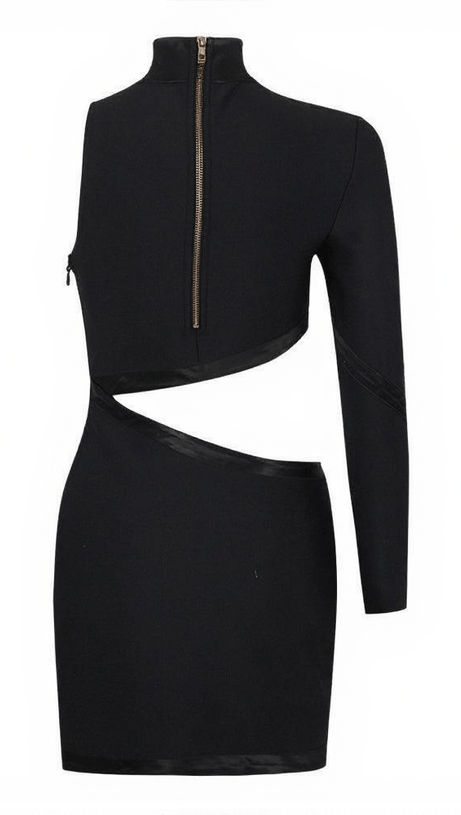 ABITO RIVA MONOSPALLA CON BENDAGGI E TAGLIO