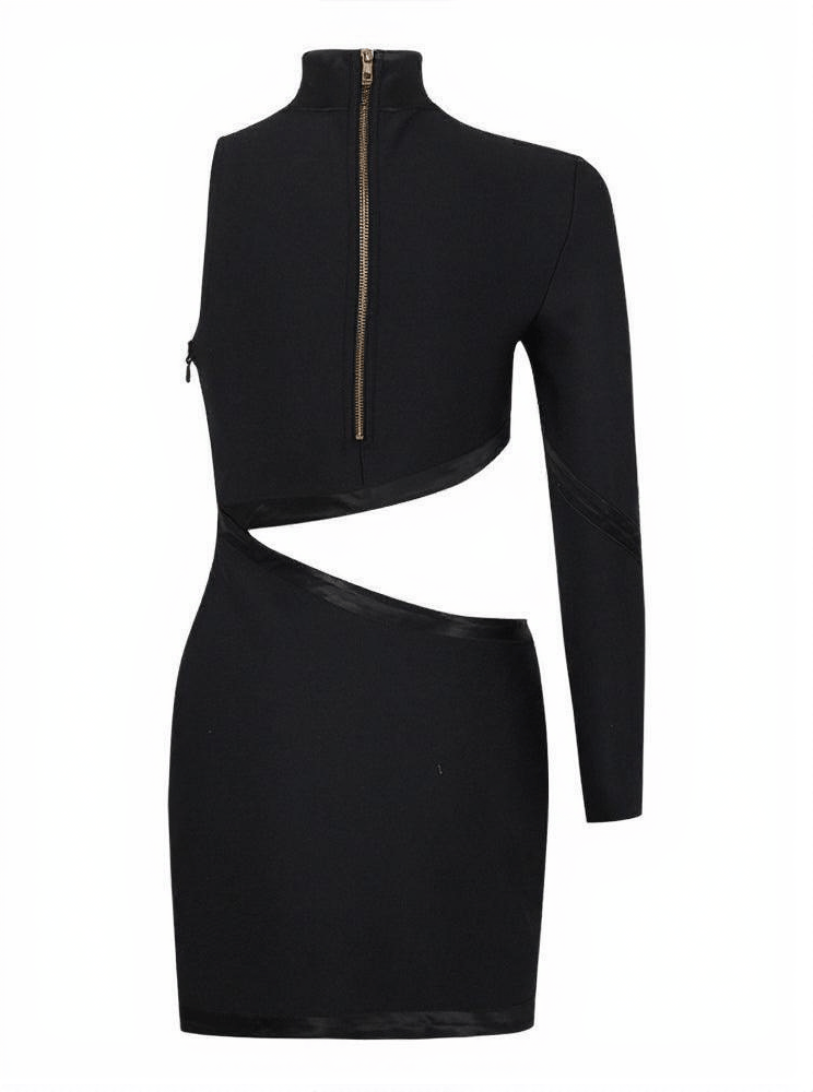 AIIZIE RIVA ONE SHOULDER CUTOUT BANDAGE DRESS - product image