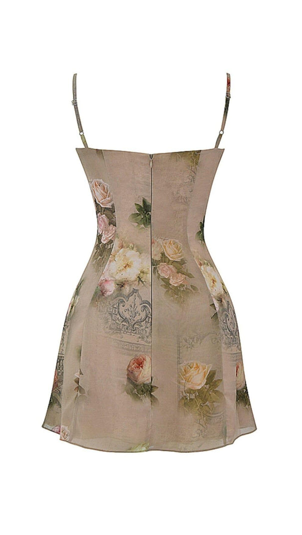 Geblümtes Vintage-Minikleid