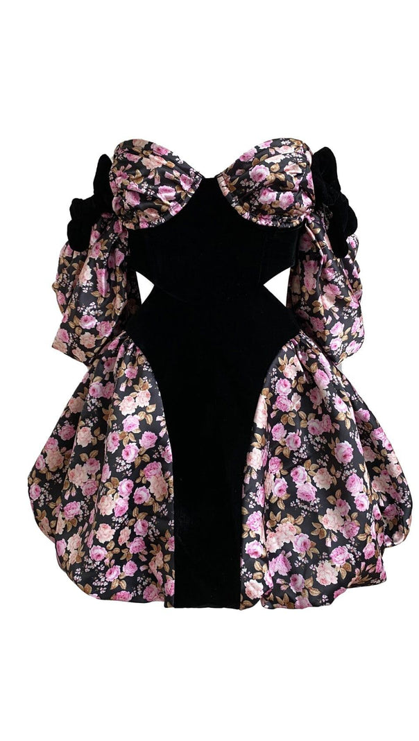 AIIZIE FLORAL OFF SHOULDER MINI DRESS - product image