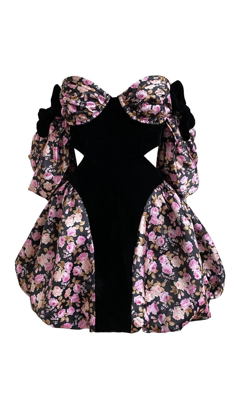 FLORAL OFF SHOULDER MINI DRESS