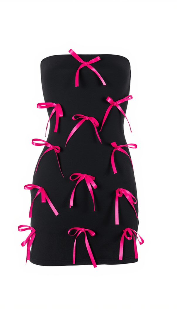 AIIZIE YOLI STRAPLESS BOW MINI DRESS - product image