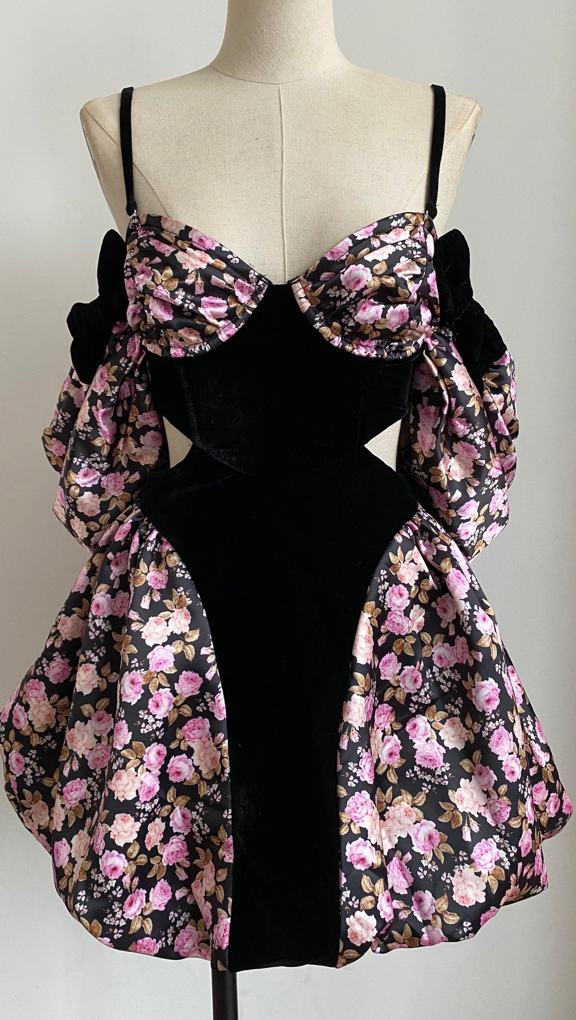 FLORAL OFF SHOULDER MINI DRESS