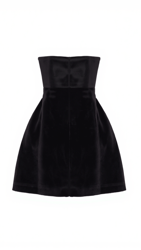 SAMDI HEART CRYSTAL VELVET DRESS