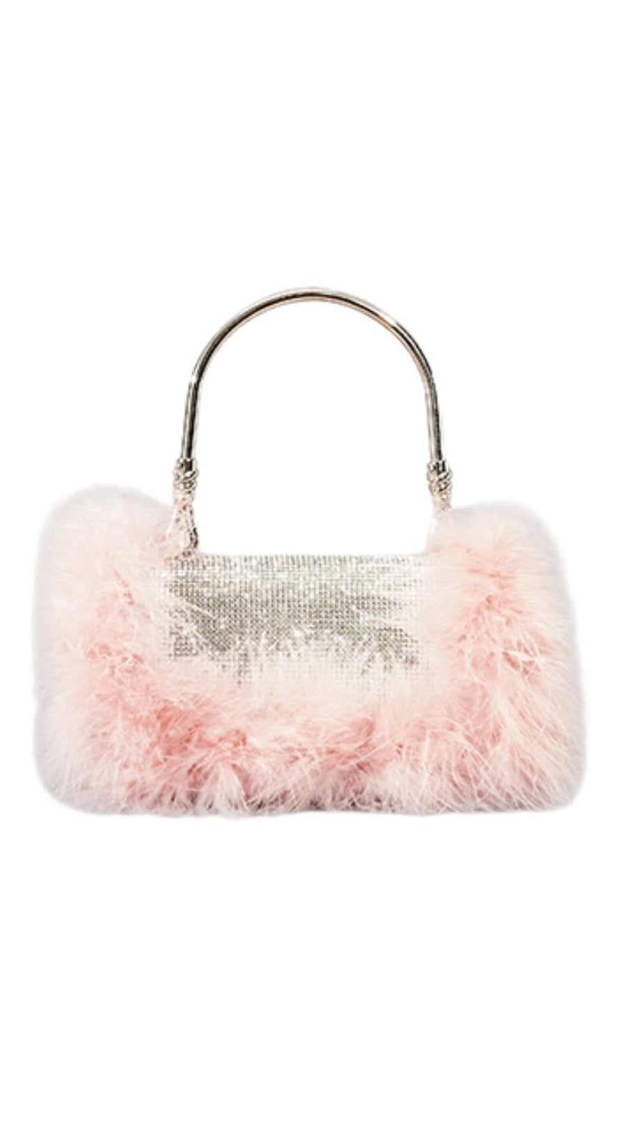 KERIN FEATHER POUCH - PINK