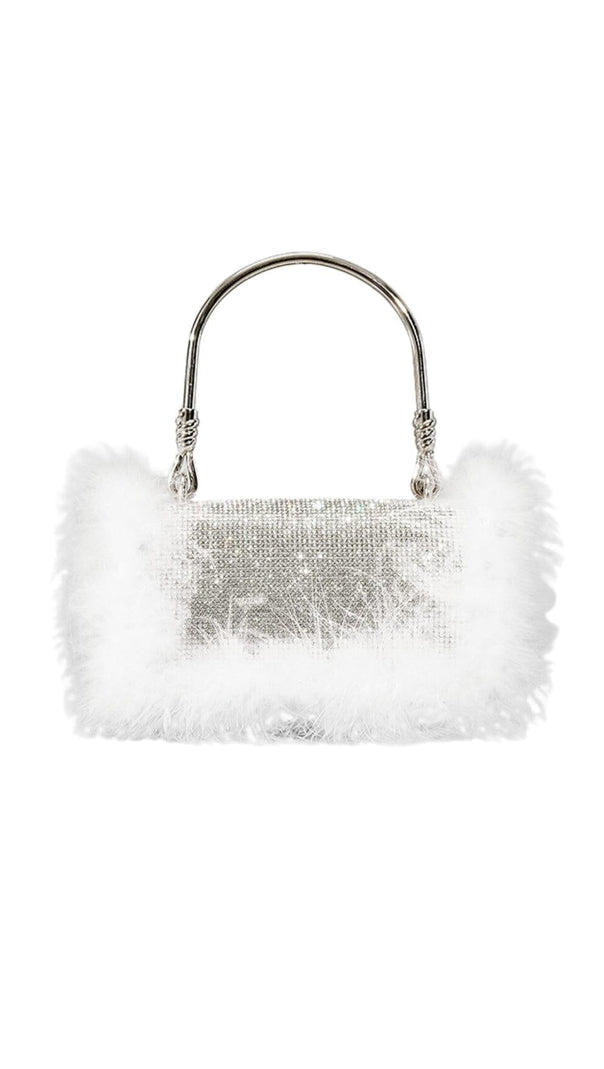 AIIZIE KERIN FEATHER POUCH - WHITE - product image