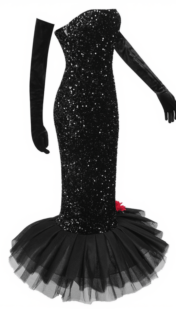 AIIZIE BRANSON STRAPLESS MERMAID SEQUIN DRESS - product image