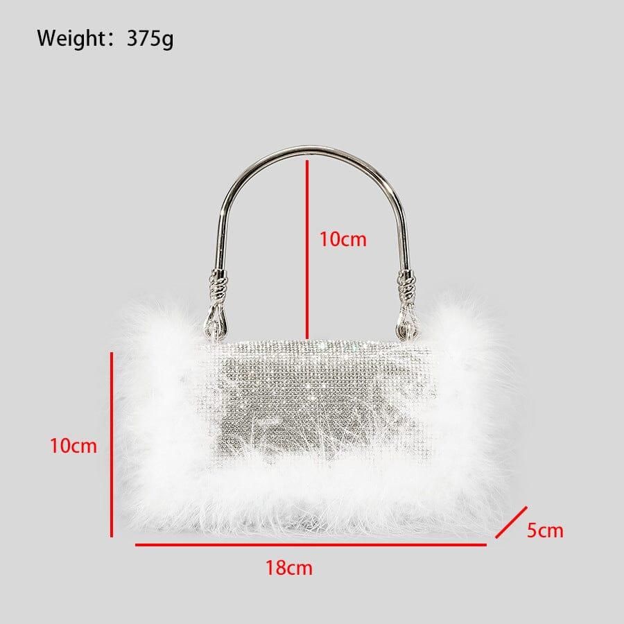 AIIZIE KERIN FEATHER POUCH - WHITE - product image