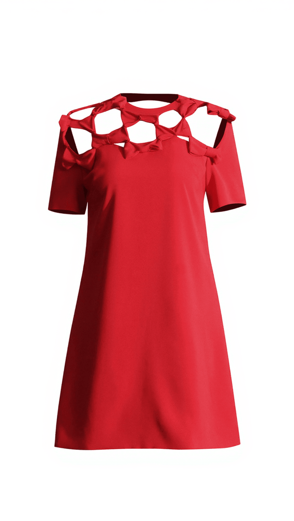 AIIZIE SUNNI BOW HOLLOW MINI DRESS - product image