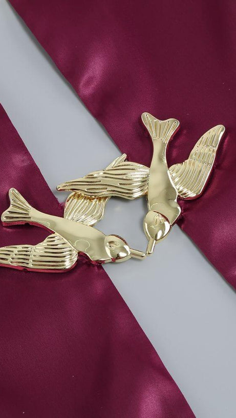 SATIN HOLLOW OUT LONG SLEEVE MAXI DRESS IN RED