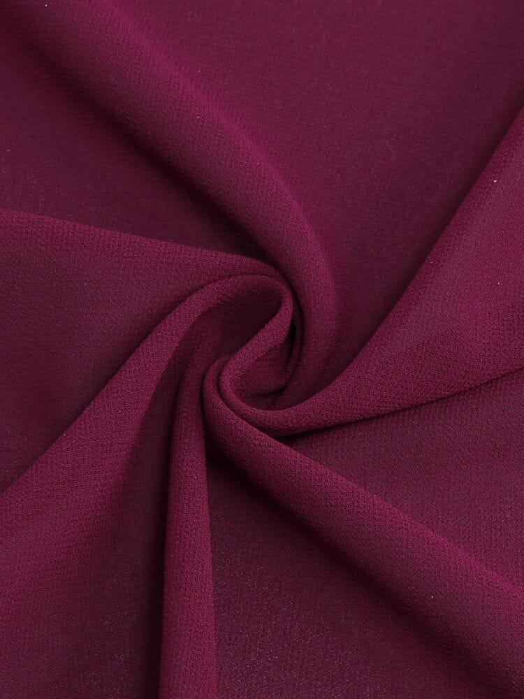 AIIZIE SATIN HOLLOW OUT LONG SLEEVE MAXI DRESS IN RED - product image