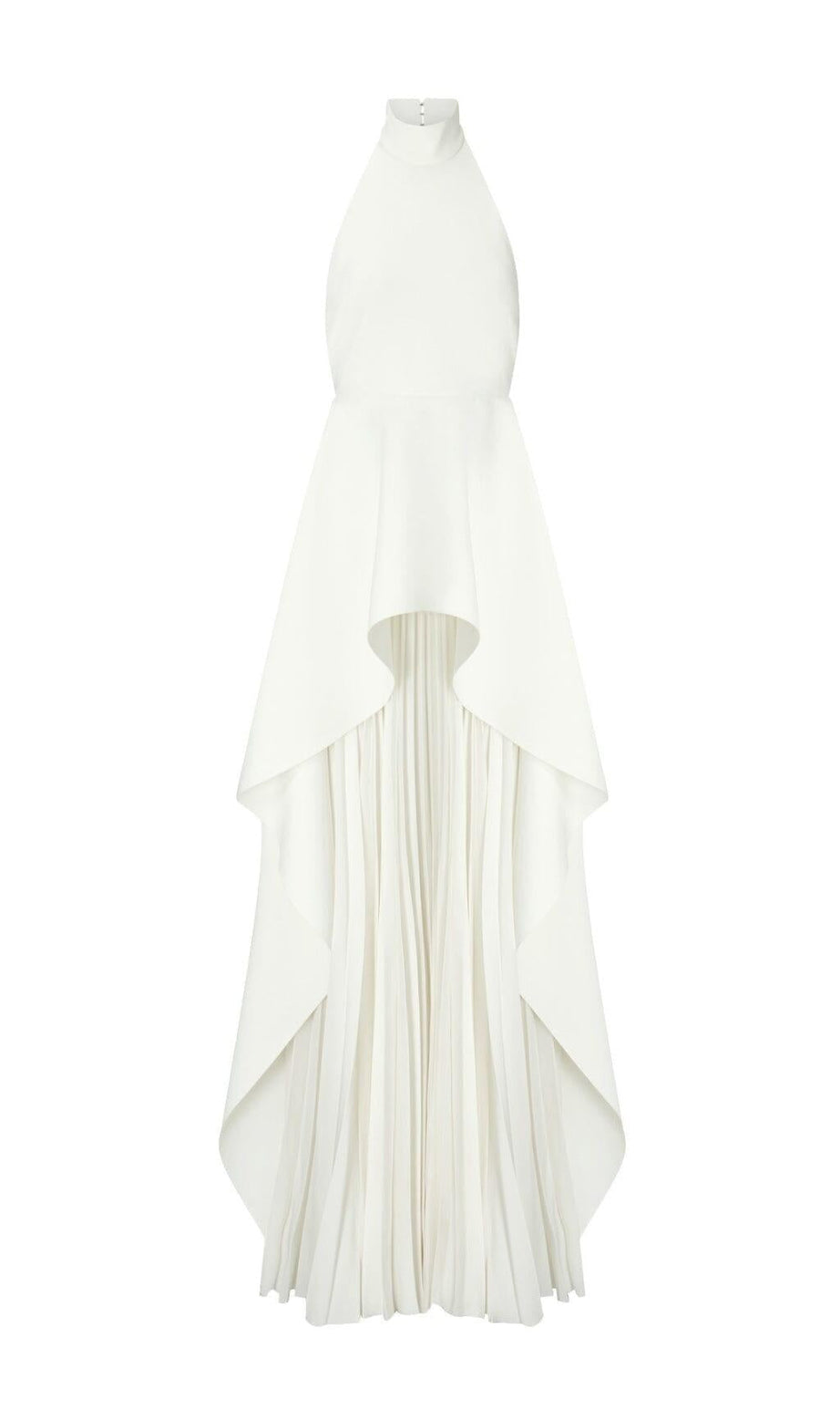 BANDAGE HALTER IRREGULAR MAXI DRESS IN WHITE