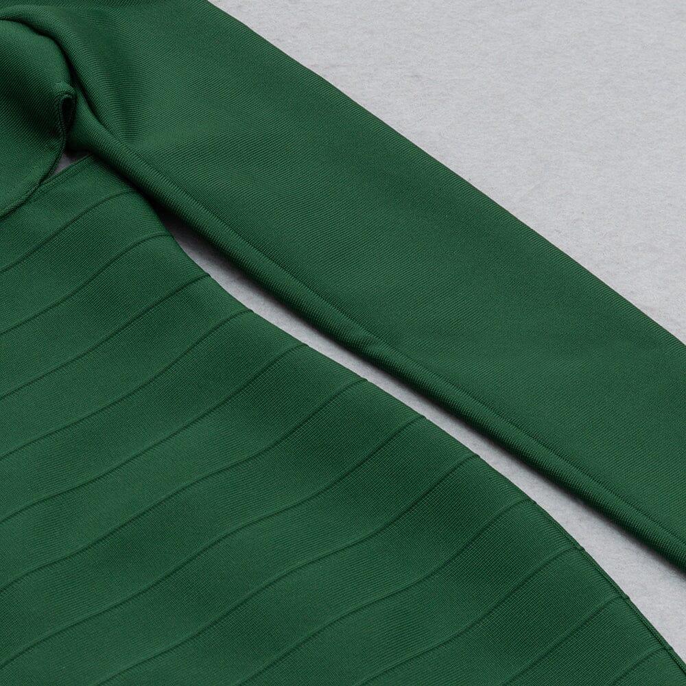 AIIZIE BANDAGE LONG SLEEVE MINI DRESS IN GREEN - product image