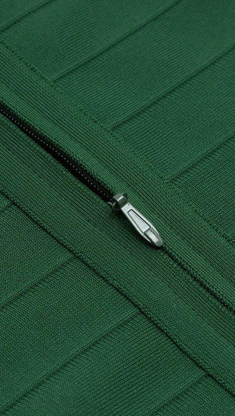 BANDAGE LONG SLEEVE MINI DRESS IN GREEN