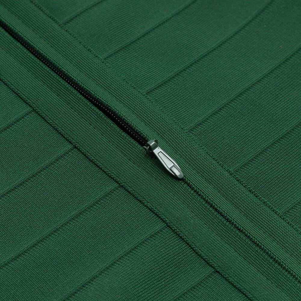 AIIZIE BANDAGE LONG SLEEVE MINI DRESS IN GREEN - product image