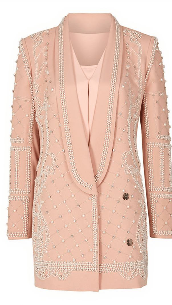 AIIZIE MINAHIL PEARL EMBELLISHED BLAZER - product image