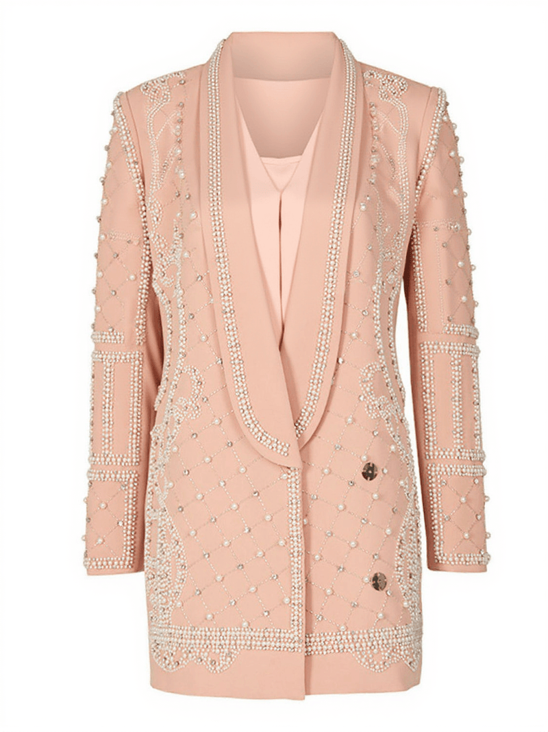 Minahil Pearl Embellished Blazer