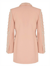 Minahil Pearl Embellished Blazer