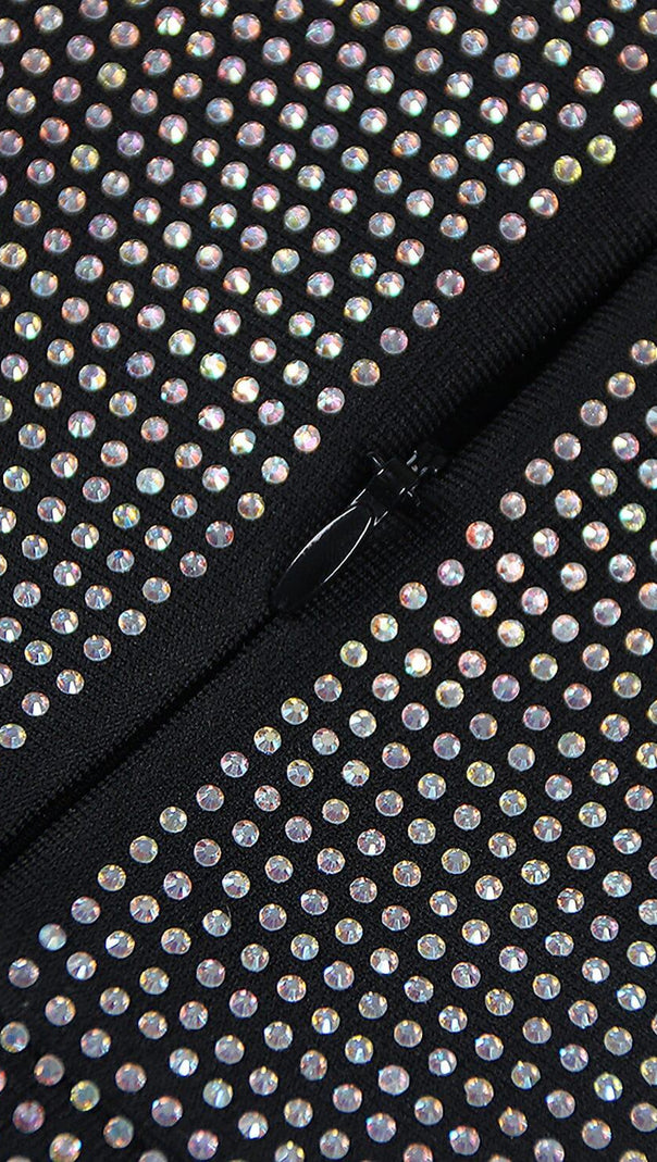 AIIZIE BANDEAU MESH BEADED MINI DRESS - product image