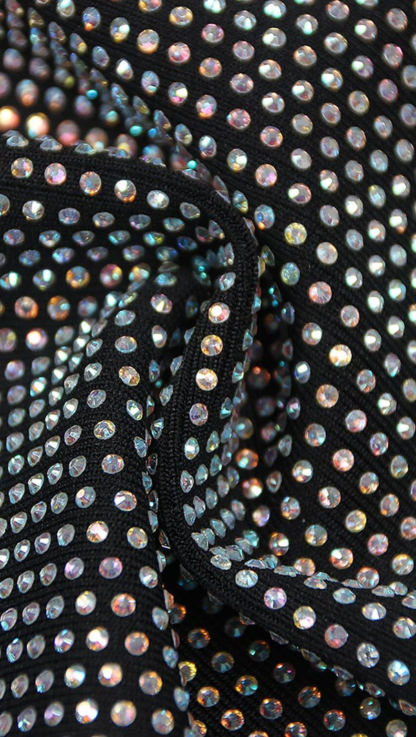 AIIZIE BANDEAU MESH BEADED MINI DRESS - product image