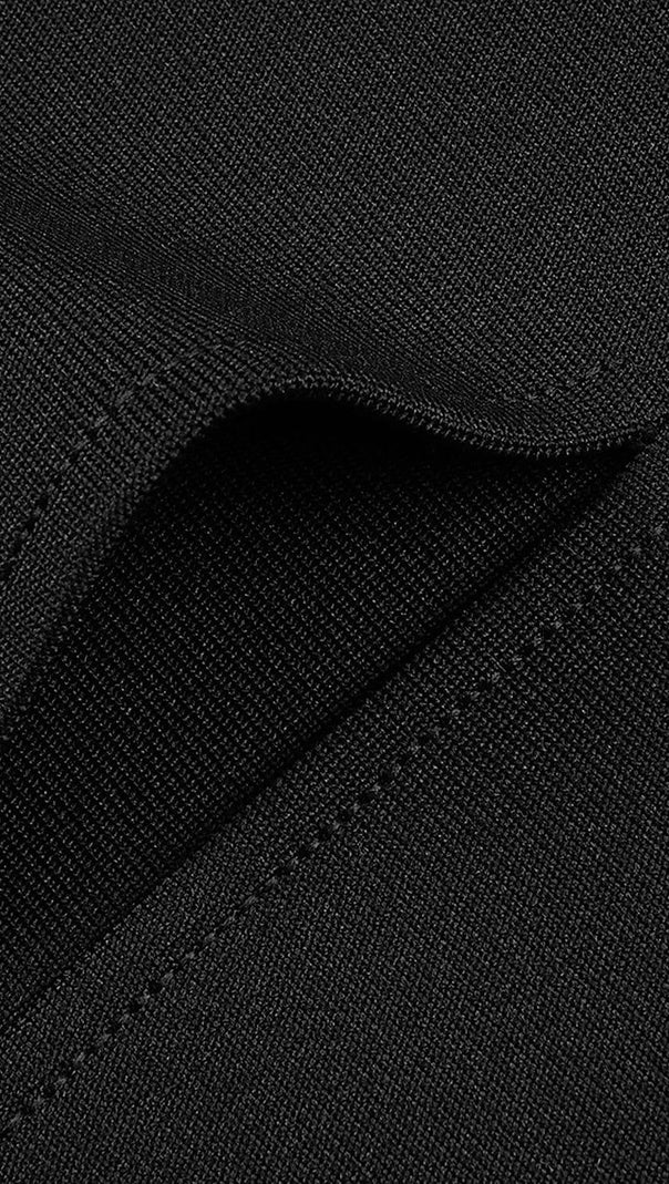 AIIZIE BLACK MESH CORSET DETAIL BANDAGE LONG DRESS - product image