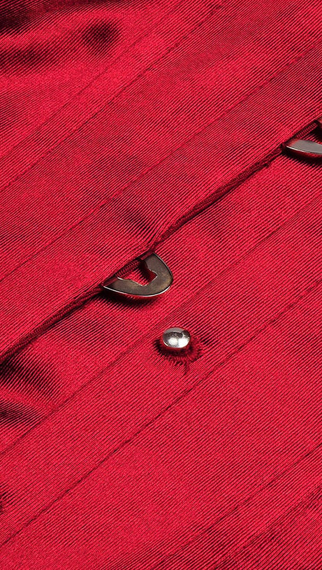 STEAMPUNK STEEL BONED SHAPER CORSET LACE UP SKIRTS TWO PIECE