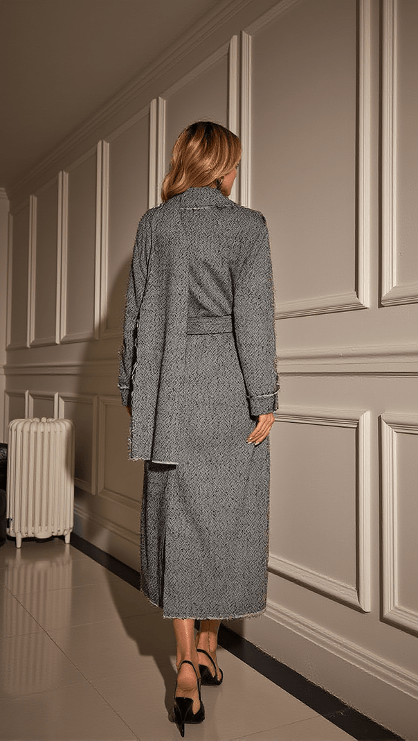 AIIZIE MIKAEL COLLAR HOUNDSTOOTH COAT - product image