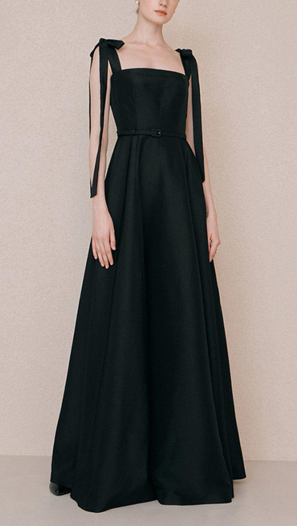 AIIZIE TIE SUSPENDER DRESS IN BLACK - product image